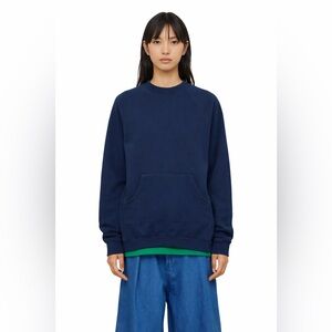 SKINNY SWEATS - Navy Crewneck Sweater | Cozy Unisex Minimalist